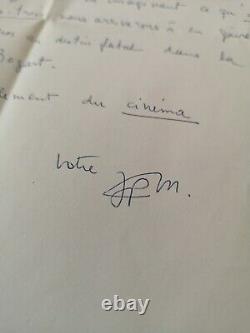 Lettre manuscrite signée JEAN PIERRE MELVILLE AUTOGRAPHE SIGNATURE 1963