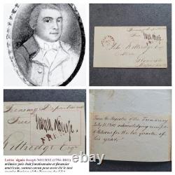 Lettre signée Joseph NOURSE (1754-1841) Ministre ayant travaillé avec WASHINGTON