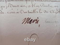 Lettre signée Marie Leszczynska reine de France Louis XV