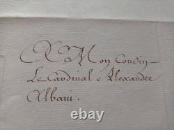 Lettre signée Marie Leszczynska reine de France Louis XV