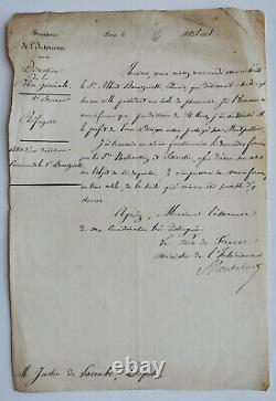 Lettre signée du Comte de MONTALIVET, Ministre de l'Intérieur 1838