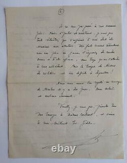 Lettre signée du Général André ZELLER PUTCH D'ALGER en 1961 1956