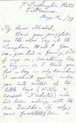 Lewis CARROLL Lettre autographe signée Lewis Carroll à Mabel Amy Burton 1879