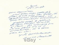 Littérature Samuel Beckett lettre autographe signée livre Van Gogh