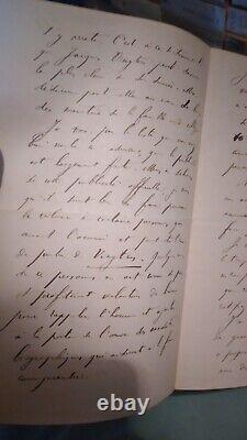 Longue lettre autographe d'exil signée par Julles Vallès (4pages)