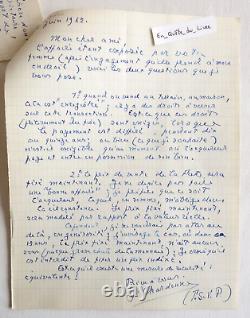 Lot 12 L. A. S Jacques Chardonne (1884-1968) Lettre autographe signée à L. Guitard