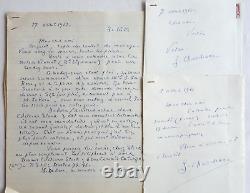 Lot 12 L. A. S Jacques Chardonne (1884-1968) Lettre autographe signée à L. Guitard