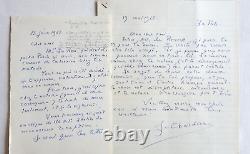 Lot 12 L. A. S Jacques Chardonne (1884-1968) Lettre autographe signée à L. Guitard