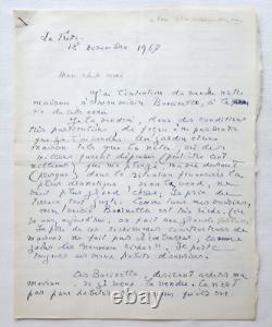 Lot 12 L. A. S Jacques Chardonne (1884-1968) Lettre autographe signée à L. Guitard