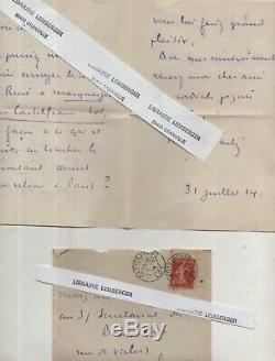 Lot 27 lettres autographes signées Henri Martin peintre, datées 1909 1925
