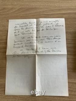 Lot Lettres Autographes Signées Yves Bonnat à sa femme