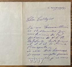 Lot de 4 lettres autographes signées Frantz Jourdain Salon d'Automne 1917