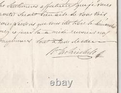 Louis Alexis Desmichels Lettre autographe signée à Monsieur Blanc 1844