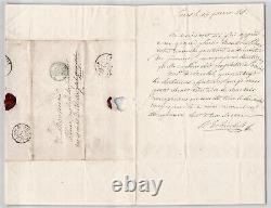 Louis Alexis Desmichels Lettre autographe signée à Monsieur Blanc 1844