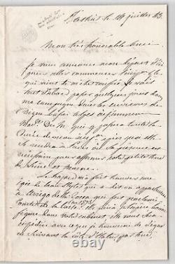 Louis Alexis Desmichels Lettre autographe signée à un ami 3 pages 1843