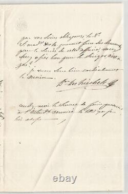 Louis Alexis Desmichels Lettre autographe signée à un ami 3 pages 1843