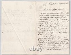 Louis Alexis Desmichels Lettre autographe signée à un ami 3 pages 1843