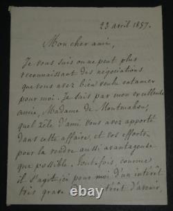 Louis BLANC LETTRE AUTOGRAPHE SIGNÉE A Adolphe CREMIEUX 1857 3 pages