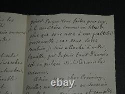 Louis BLANC LETTRE AUTOGRAPHE SIGNÉE A Adolphe CREMIEUX 1857 3 pages