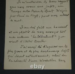 Louis Baudry de Saunier LETTRE AUTOGRAPHE SIGNÉE À Georges Montorgueil 1895