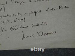 Louis DUMUR Lettre Autographe signée, article du Mercure de France