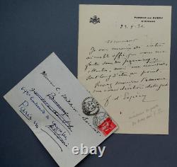 Louis FRANCHET D'ESPÈREY LETTRE AUTOGRAPHE SIGNÉE A C. MELCHIOR-BONNET, 1934