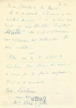 Louis-Ferdinand CELINE / Lettre autographe signée / 2 pages in-folio