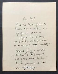 Louis-Ferdinand CÉLINE Lettre autographe signée Destouches Pamphlets 1939