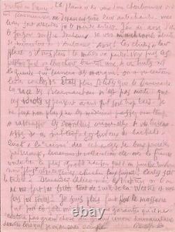 Louis-Ferdinand CÉLINE Lettre autographe signée. Lettre de prison. Danemark 1947