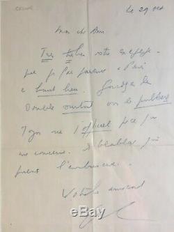 Louis Ferdinand CELINE Lettre autographe signée à Charles Deshayes 1949
