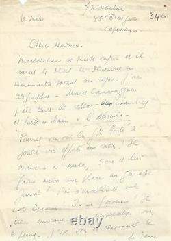 Louis-Ferdinand CELINE Lettre autographe signée à J. Daragnès. Sur Mikkelsen