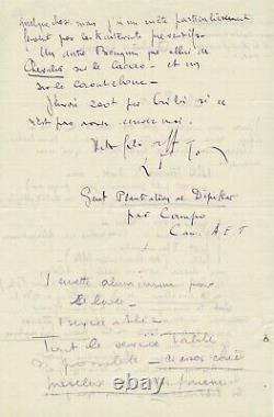 Louis-Ferdinand CÉLINE Rare lettre autographe signée de jeunesse. Cameroun 1916
