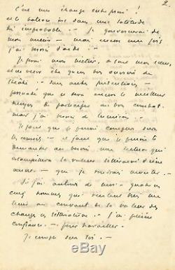 Louis JOUVET / Lettre autographe signée. Ses doutes dhomme de théâtre en 1924