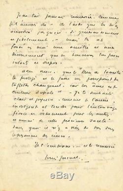 Louis JOUVET / Lettre autographe signée. Ses doutes dhomme de théâtre en 1924