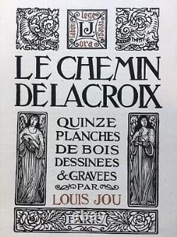 Louis JOU Lettre Autographe + 2 Prospectus + Enveloppe Le Chemin de la Croix