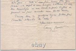 Louis Jouvet Belle lettre autographe signée à Maulnier Le profanateur 1949