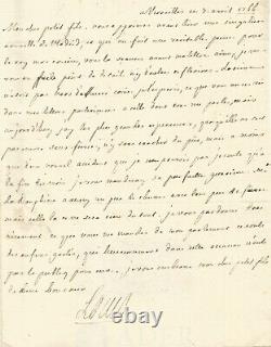 Louis XV Lettre autographe signée. La Reine et le Discours de la Flagellation