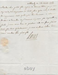 Louis XV Lettre autographe signée mort de la dauphine de France
