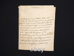 Louis de Noailles Maréchal de France Lettre autographe signée