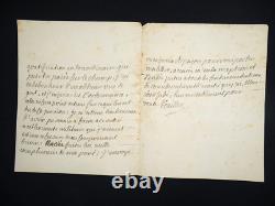 Louis de Noailles Maréchal de France Lettre autographe signée