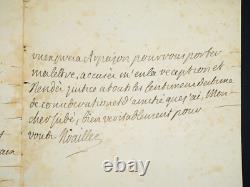 Louis de Noailles Maréchal de France Lettre autographe signée