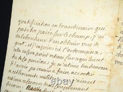 Louis de Noailles Maréchal de France Lettre autographe signée