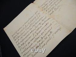 Louis de Noailles Maréchal de France Lettre autographe signée