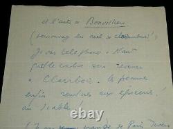 Louis-ferdinand Celine Lettre Autographe Signee De Son Exil Au Danemark Oct 1950