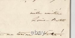 Louise Bertin Lettre autographe signée pour une répétition 1860