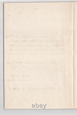 Louise Bertin Lettre autographe signée pour une répétition 1860