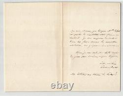 Louise Bertin Lettre autographe signée pour une répétition 1860