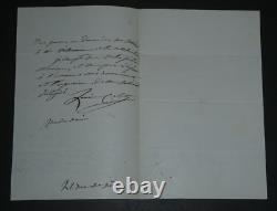 Louise COLET- LETTRE AUTOGRAPHE SIGNÉE À Louis-Charles BELLEVAL, 1853