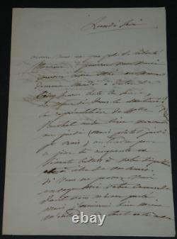Louise COLLET LETTRE AUTOGRAPHE SIGNÉE Lundi soir, Rendez-vous