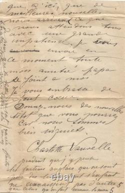 Louise MICHEL Lettre autographe signée au camarade Alexandre Roy. 1897